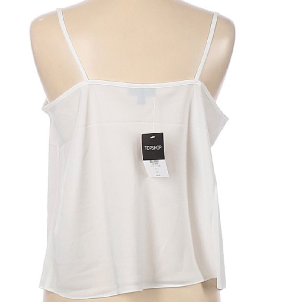 Topshop size 6 sleeveless white tank top shirt - Picture 2 of 2